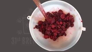 Brewing Beer at Home Raspberry Cone Ale All Grain Brew Day 2018 [upl. by Wenger323]