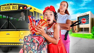 Cheerleader SNEAKS CANDY To School SHE’S IN BIG TROUBLE  DC’s Family [upl. by Anuqahs]