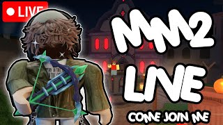 🦇🎃MM2 WITH SUBSCRIBERS🎃🦇RANDOM WEAPON GIVEAWAY AT EVER 10 SUBSCRIBERS GOAL 2K SUBS🎃🦇 [upl. by Chad812]