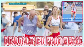 Paralympic marathon runner disqualified from medal after error two metres from finish line [upl. by Bobby]