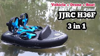 Unboxing JJRC H36F 3 in 1 RC Vehicle Flying Drone Drone  Boat  Vehicle Terzetto RTR Model [upl. by Attenahs]