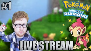 Shiny Hunting Chimchar  Pokemon Brilliant Diamond Live Stream Round 1 [upl. by Amimej]