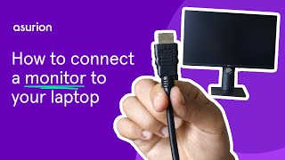 How to connect a monitor to your laptop  Asurion [upl. by Ahselat]