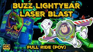 Buzz Lightyear Laser Blast  Full Ride Experience in 4K at Disneyland Paris disney disneylandparis [upl. by Ellegna]