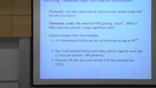 Adventures in PublicKey Cryptanalysis part 3 Nadia Heninger Technion lecture [upl. by Seema366]