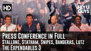 The Expendables 3 Press Conference in Full  Stallone Snipes Statham Banderas amp Lutz [upl. by O'Conner]