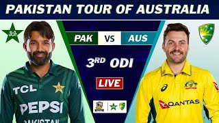 Pakistan vs Australia 3rd ODI  Live Cricket Match  PAK vs AUS Live Match Today  PAK vs AUS [upl. by Tsugua37]