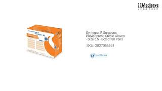 Syntegra IR Surgeons Polyisoprene Sterile Gloves Size 6 5 Box of 50 Pairs G827056621 [upl. by Ecirtemed]