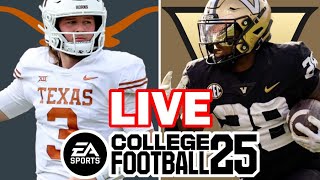 Texas at Vanderbilt  102624 Simulation EA College Football 25 [upl. by Pearlstein902]