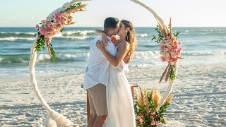 Elopement Wedding  cerimônia de casamento na praia Bianca e Diego  Monte Alto  Arraial do Cabo RJ [upl. by Ahsiekar]