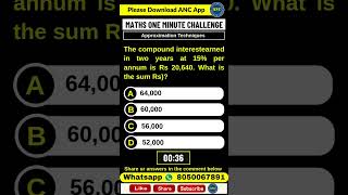 Maths 1 Minute Challenge Series  Approximation Techniques Video3 ssccgl sbipo anilnairclasses [upl. by Creath]