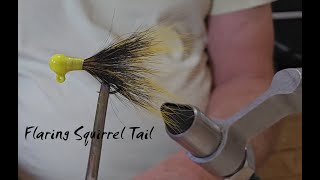 Flaring Squirrel Tail For A Crappie Jig [upl. by Juetta]