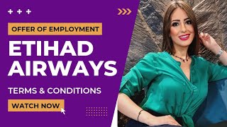 Etihad Airways cabin crew offer of employment Salary and Benefits 🛩🛩cabincrew trending [upl. by Edson]