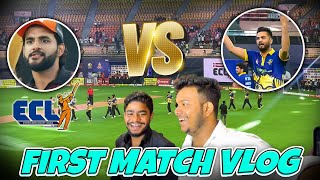 ECL Cricket first match vlog  Elvish yadav vs Fukra insaan [upl. by Svend]