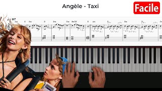 Angèle  Taxi Piano Cover Tuto Karaoké avec Partition et Paroles Au PianoFr [upl. by Novyad334]