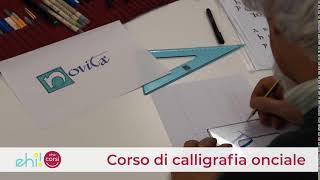 Calligrafia Onciale  il maestro si esercita [upl. by Pickford227]