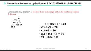 correction examen recherche opérationnelle SO [upl. by Hedvige369]