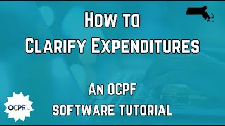 Clarify an Expenditure Software tutorial [upl. by Dnesnwot]