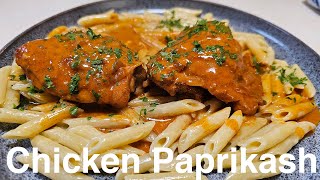 Hungarian chicken paprikash [upl. by Eelrebma]