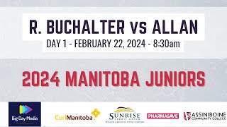 R BUCHALTER vs ALLAN  2024 Junior Championships Day 1 [upl. by Noisla]