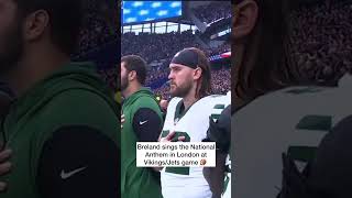 Breland sang the US National Anthem for the VikingsJets in London [upl. by Harrus]