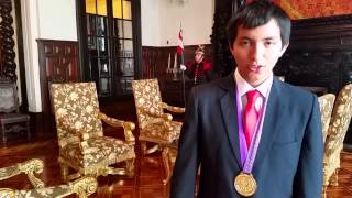 Christian Altamirano Medalla de oro en la Olimpiada Internacional de Matemática [upl. by Salsbury309]