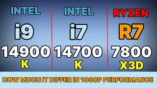 i9 14th 14900k vs 13900k vs R7 7800x3d vs i7 14700k vs i5 14600k vs i5 13600k [upl. by Smaj]