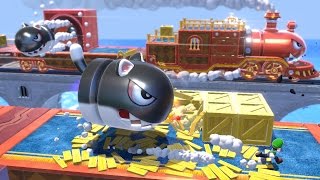 🚅 Super Mario 3D World 2BOSS Bowsers Bullet Bill Brigade  All Stars amp Stamp Boss Fight Gameplay [upl. by Nahallac]