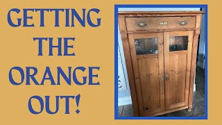 GET THE ORANGE OUT  Removing that Orange Color from Your Wood Cabinets 🍊🧡🍊 [upl. by Aeriel]