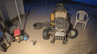 Installing 4 ply tires and rims on cub cadet [upl. by Eciuqram704]