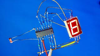 Simple Seven Segment Counter Circuit using CD4026 [upl. by Sifan]