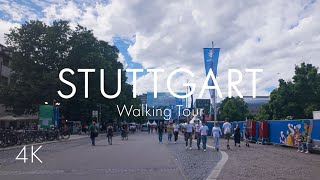 Stuttgart  EURO 2024  City Center  Walking Tour  4K [upl. by Surbeck]