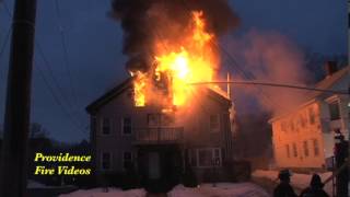 Wood stove pipe causes multi alarm fire in Blackstone Ma [upl. by Atilol374]