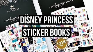 NEW Happy Planner Disney Princess Sticker Books Flip Through amp Review  Happy Planner Haul Oct 2020 [upl. by Assilam]