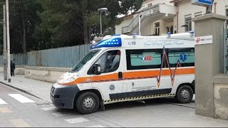 PARTENZA Ambulanza Croce dOro QuartuFlumini in emergenzaItalian ambulance responding code 2 [upl. by Eanore]