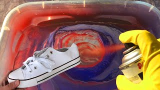 Shoes Hydro Dipping with Spray Paint  DIY [upl. by Ash]