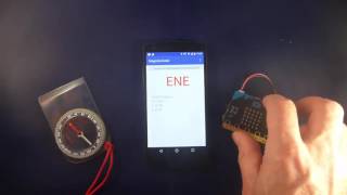 microbit Bluetooth Magnetometer digital compass Demo [upl. by Nylasej454]