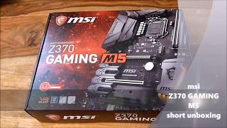 MSI Z370 GAMING M5 Motherboard Short Unboxing 👇🤟👀👁🤟👌 [upl. by Higgins]