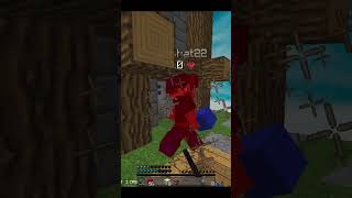 Bro got SCARED  sckyt minecraft bedwars shorts [upl. by Antonius]