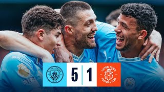 HIGHLIGHTS CITY MOVE TOP WITH FIVE STAR WIN OVER LUTON  Man City 51 Luton Town  Premier League [upl. by Llehsar992]