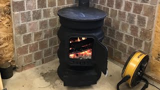 Building a wood burning stove from semi rims [upl. by Akilaz761]