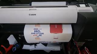 Eco Vinyl Sticker printing in Canon TM5300 [upl. by Tallbot459]