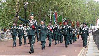 The Band Bugles Pipes and Drums of the Royal Irish Regiment  Combined Irish Regiments Cenotaph [upl. by Nosidda]