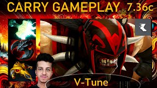 ✨ New Patch 736c VTune Bloodseeker KDA  40 KP  93 Carry Gameplay  Dota 2 Top MMR [upl. by Kasey]