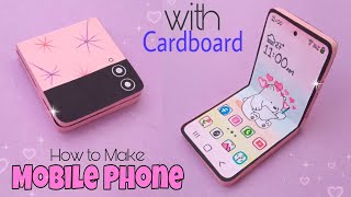 How to make Folding Mobile Phone with cardboard and paper DIY Paper Mobile Phone DIY Paper Craft [upl. by Tocs]