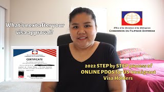 2022 STEP BY STEP ONLINE PDOS for US IMMIGRANT VISA  CFOPDOS [upl. by Noirret]