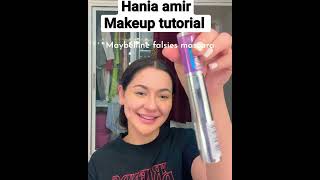 hania amir doing makeup tutorial haniaamir maybelline pardemeinrehnedo [upl. by Stephi26]