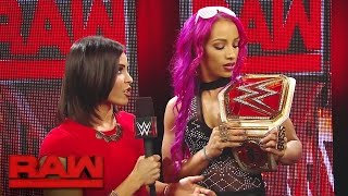 Sasha Banks claims shes the only quotIron Womanquot on Team Red Raw Dec 5 2016 [upl. by Ardnued]