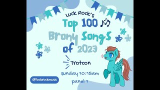 Luck Rocks Top 100 Brony Songs of 2023 at TrotCon 2024 [upl. by Eetsud172]