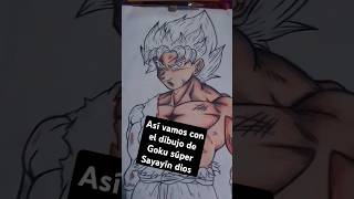 Así vamos con el dibujo de Goku súper Sayayín dios goku dibujo dragonball [upl. by Doran]